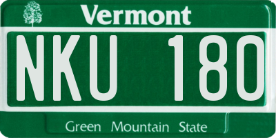 VT license plate NKU180