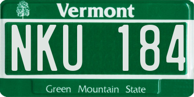 VT license plate NKU184