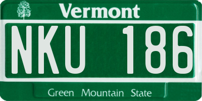 VT license plate NKU186