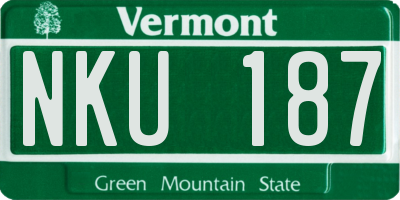 VT license plate NKU187