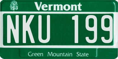 VT license plate NKU199