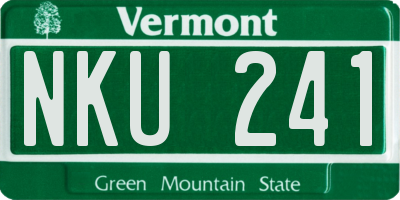 VT license plate NKU241
