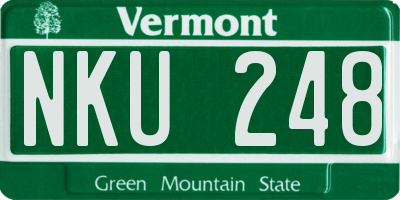 VT license plate NKU248