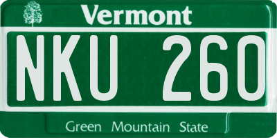 VT license plate NKU260