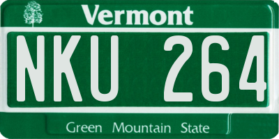 VT license plate NKU264
