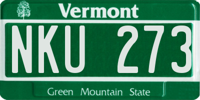 VT license plate NKU273