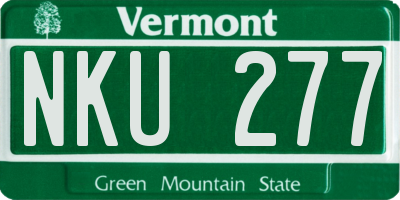 VT license plate NKU277
