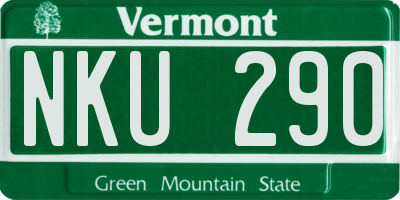 VT license plate NKU290