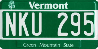 VT license plate NKU295