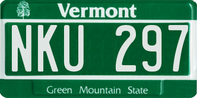 VT license plate NKU297