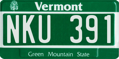 VT license plate NKU391