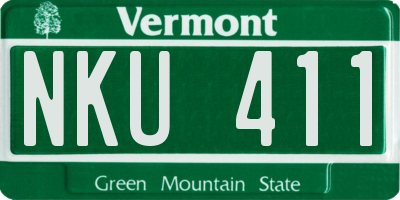 VT license plate NKU411