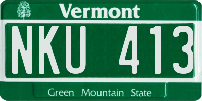 VT license plate NKU413