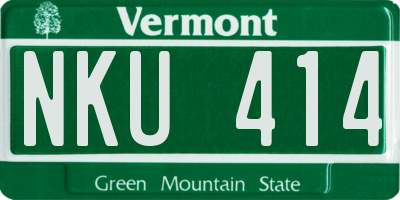 VT license plate NKU414