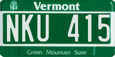 VT license plate NKU415