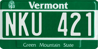 VT license plate NKU421