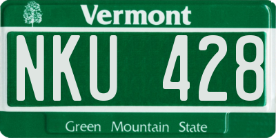 VT license plate NKU428