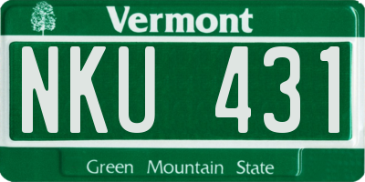 VT license plate NKU431