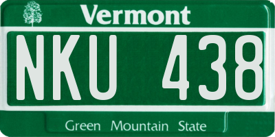 VT license plate NKU438