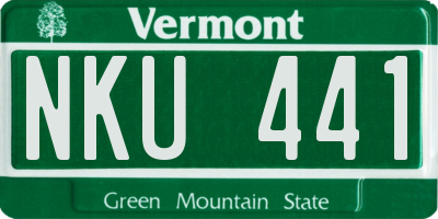 VT license plate NKU441