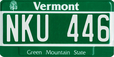 VT license plate NKU446