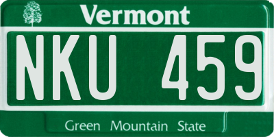 VT license plate NKU459