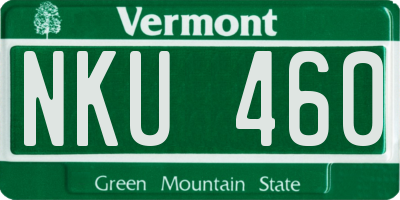VT license plate NKU460