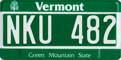 VT license plate NKU482