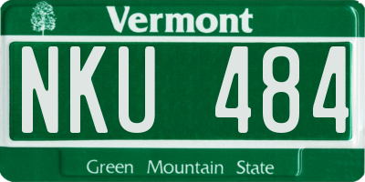 VT license plate NKU484