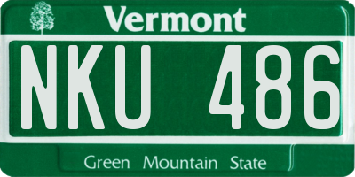 VT license plate NKU486