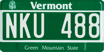 VT license plate NKU488