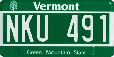 VT license plate NKU491