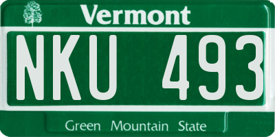 VT license plate NKU493