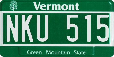 VT license plate NKU515