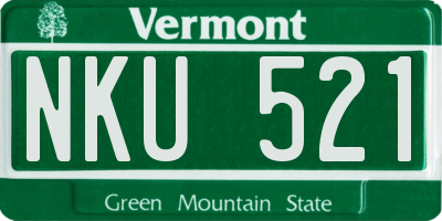 VT license plate NKU521