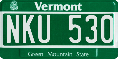 VT license plate NKU530