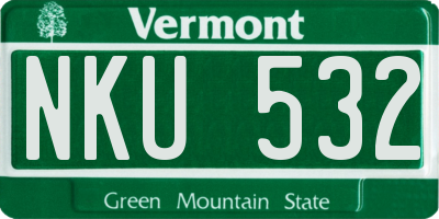 VT license plate NKU532