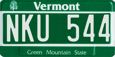 VT license plate NKU544