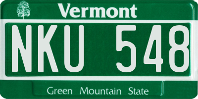 VT license plate NKU548