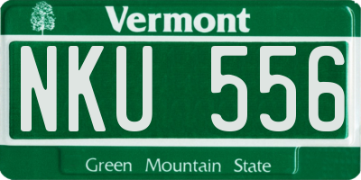 VT license plate NKU556