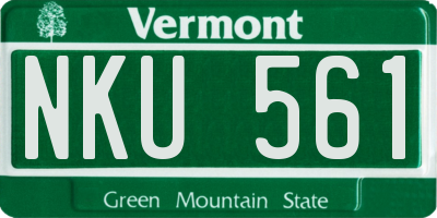 VT license plate NKU561