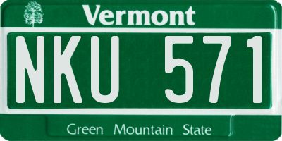VT license plate NKU571