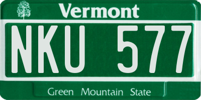 VT license plate NKU577