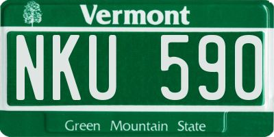 VT license plate NKU590