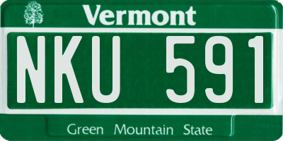 VT license plate NKU591