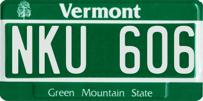 VT license plate NKU606