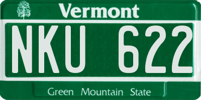 VT license plate NKU622