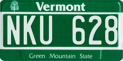 VT license plate NKU628