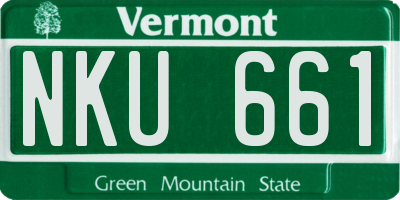 VT license plate NKU661