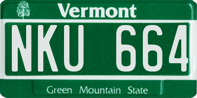 VT license plate NKU664
